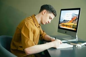 snexercise sitting at a desk